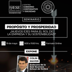 Seminario “Propósito y prosperidad ¿nuevos ejes para el rol de la empresa y su sostenibilidad?